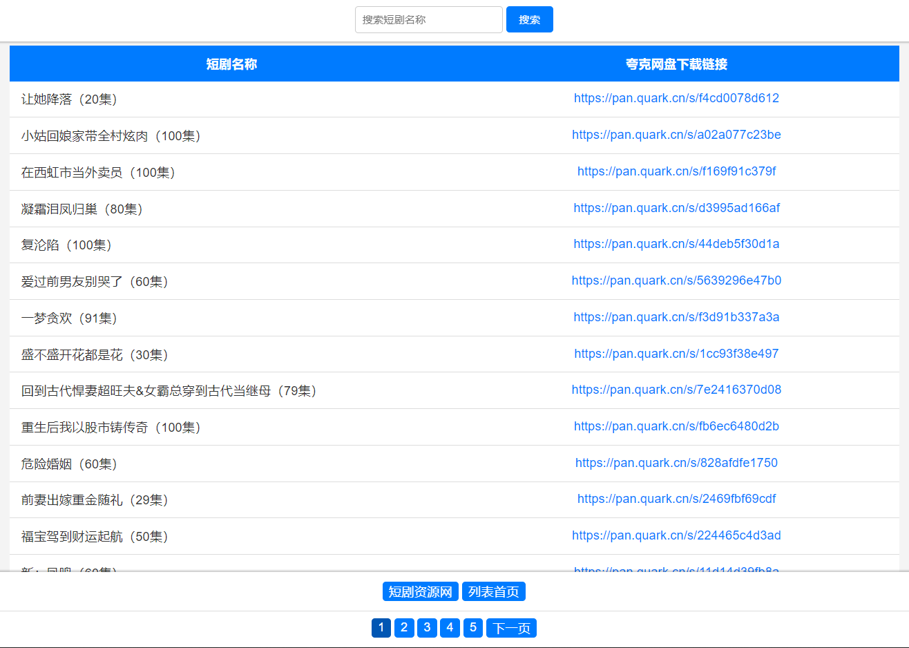 短剧资源快捷搜索截图